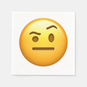 Guardanapo De Papel Cara com a uma sobrancelha aumentada - Emoji