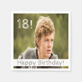 Guardanapo De Papel cara de 18 anos de parte fotográfico
