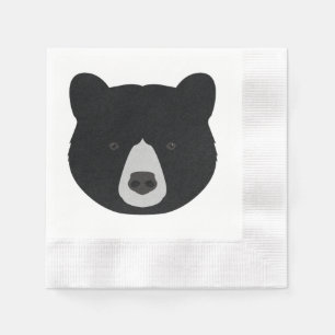Guardanapo De Papel Cara do urso preto