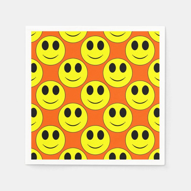 Guardanapo De Papel Cara feliz amarela (Frente)