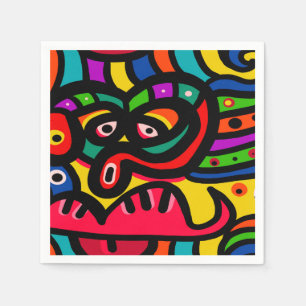 Guardanapo De Papel Cara moderna da arte abstracta