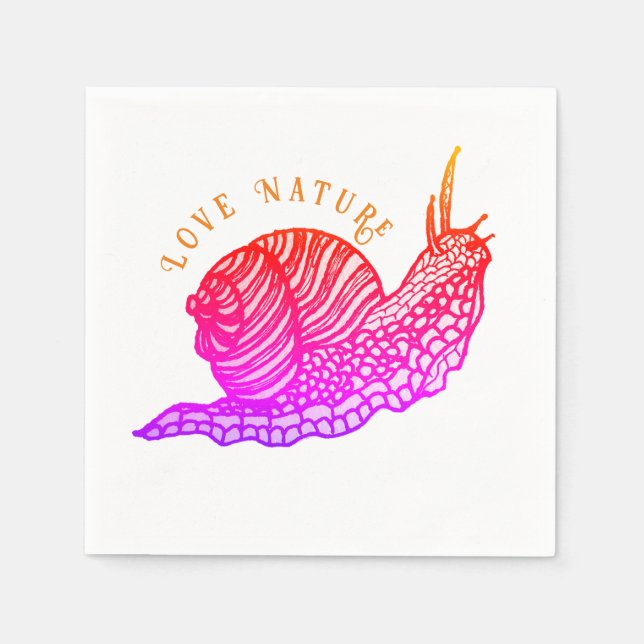 Guardanapo De Papel Caracol em estilo gráfico (Frente)