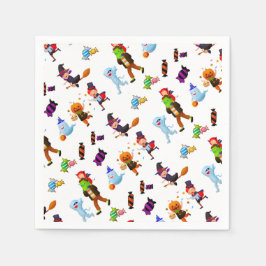 Guardanapo De Papel Caracteres de Dia das Bruxas