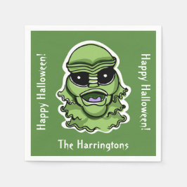 Guardanapo De Papel Caracteres Halloween nome personalizado, texto e c