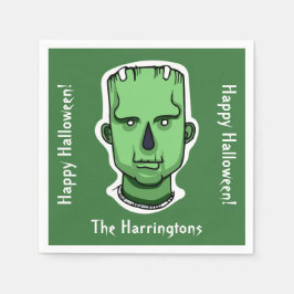 Guardanapo De Papel Caracteres Halloween nome personalizado, texto e c