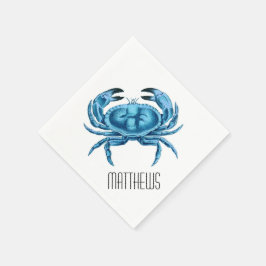 Guardanapo De Papel Caranguejo Azul Personalizado