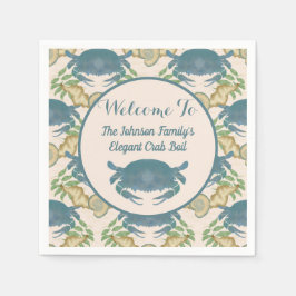 Guardanapo De Papel Caranguejo Elegante - Caranguejos Azuis-Banquete-A