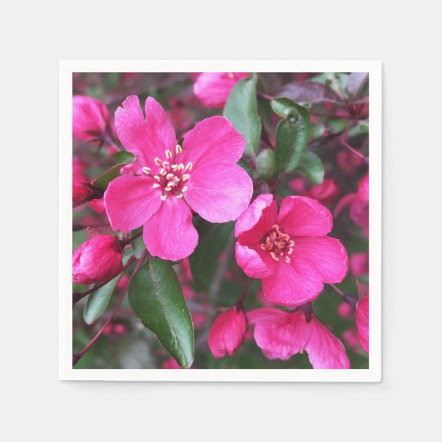 Guardanapo De Papel Caranguejo-Flor Rosa (Frente)