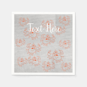 Guardanapo De Papel Caranguejos Papel Personalizado Napkins