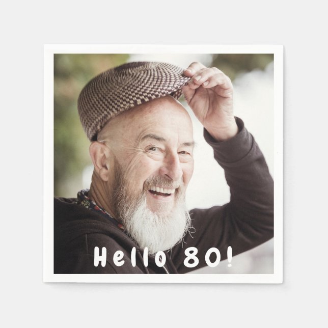 Guardanapo De Papel caras de 80 aniversário (Frente)