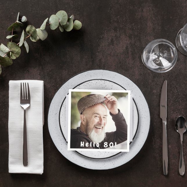 Guardanapo De Papel caras de 80 aniversário (Criador carregado)