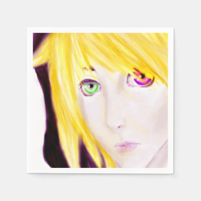 Guardanapo De Papel Caráter de manga ouro (Frente)