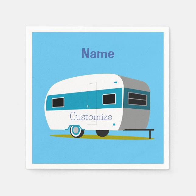 Guardanapo De Papel Caravana Camper RV Thunder_Cove (Frente)