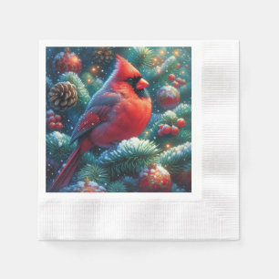 Guardanapo De Papel Cardeal de Natal/Inverno