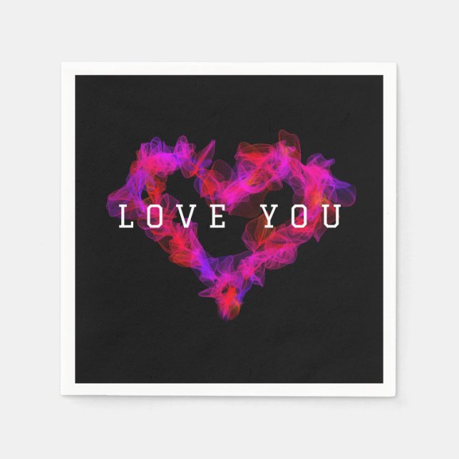 Guardanapo De Papel Cardíaco namorados Nápoles (Frente)