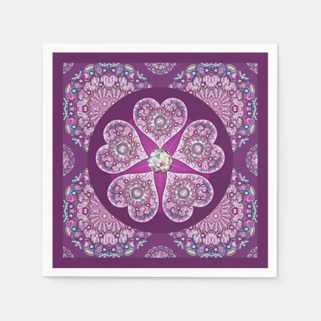 Guardanapo De Papel Cardinal Red Rosace (Frente)