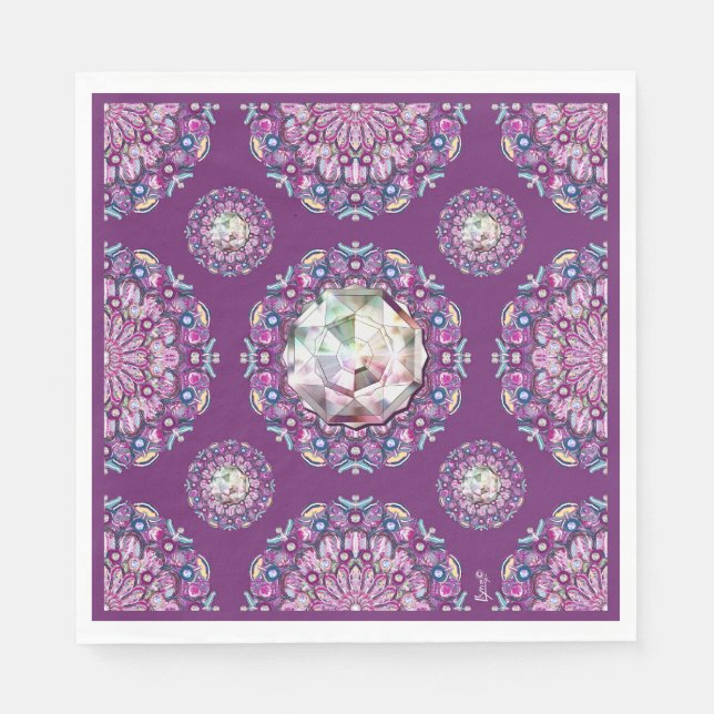 Guardanapo De Papel Cardinal Red Rosace (Frente)