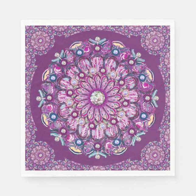 Guardanapo De Papel Cardinal Red Rosace (Frente)