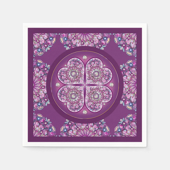 Guardanapo De Papel Cardinal Red Rosace (Frente)