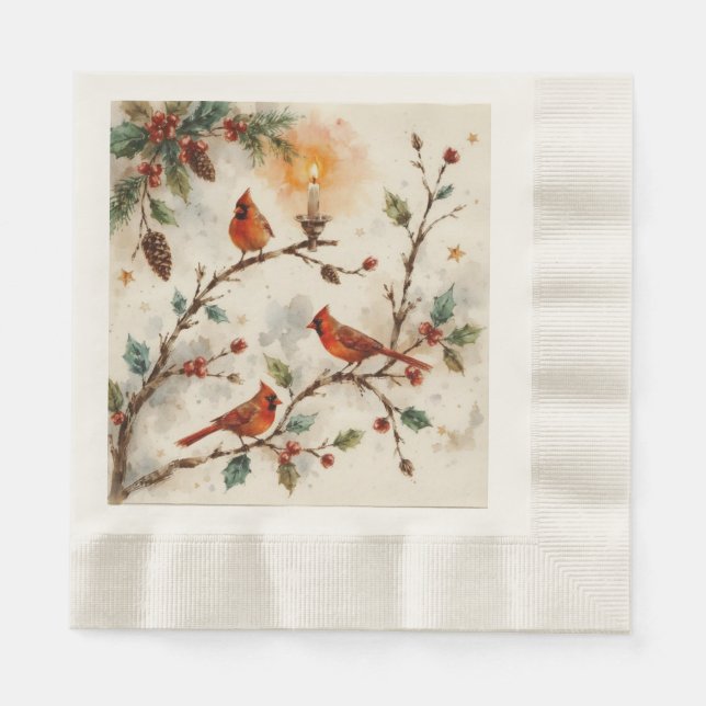 Guardanapo de papel Cardinals de Natal (Frente)