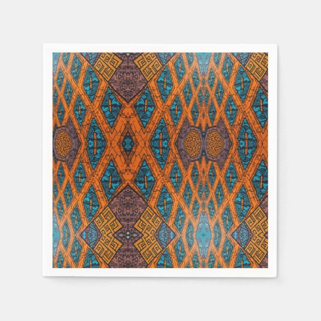 Guardanapo De Papel Caribe africano de luxo sofisticado (Frente)