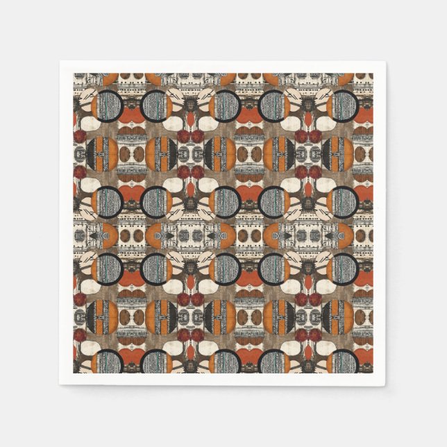 Guardanapo De Papel Caribe africano de luxo sofisticado (Frente)