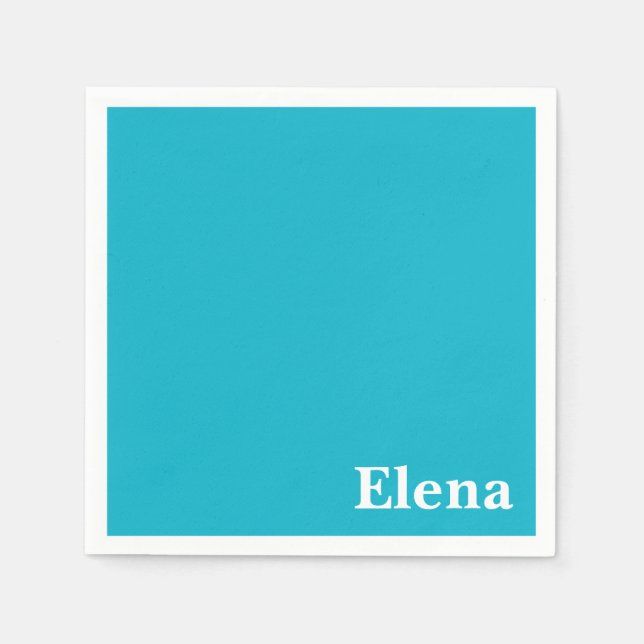 Guardanapo De Papel Caribe Azul Personalizável (Frente)