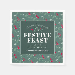 Guardanapo De Papel Caridade Banquete verde-verde janta de Natal