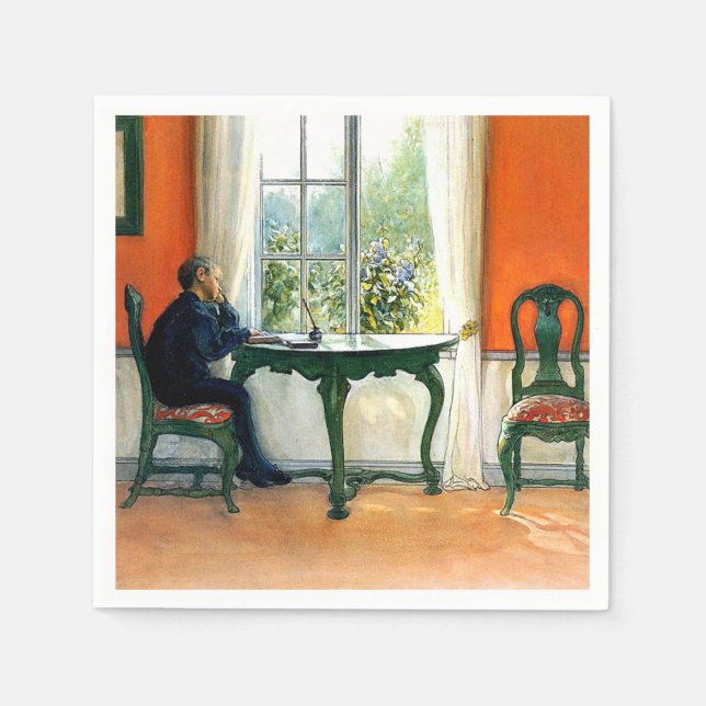 Guardanapo De Papel Carl Larsson - Leitura Necessária (Frente)
