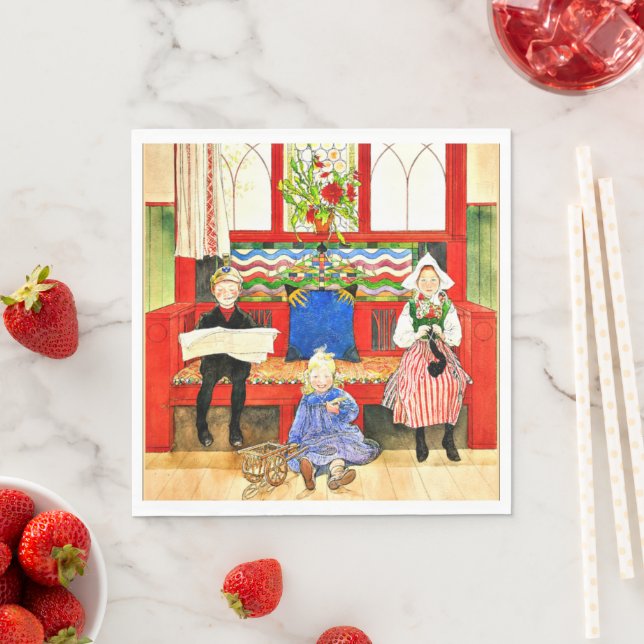 Guardanapo De Papel Carl Larsson - Papa, mamã, criança, arte (Insitu)