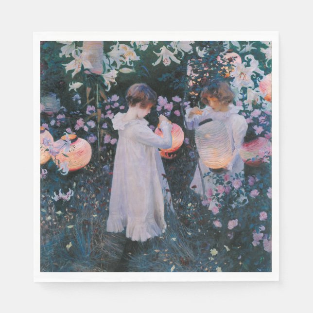 Guardanapo De Papel Carnação, Lily, Lily, Rosa (John Singer Sargent) (Frente)