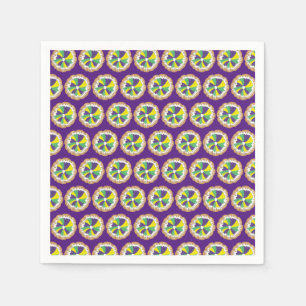 Guardanapo De Papel Carnaval do King Cake New Orleans NOLA Mardi Gras