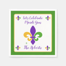 Carnaval NAME Verde Dourado Roxo Fleur de Lis