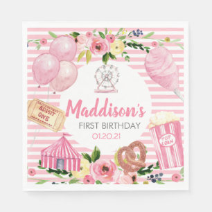 Guardanapo De Papel Carnaval rosa Aniversário Napkins
