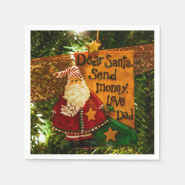 Guardanapo De Papel Caros Papais noeis Enviam Dinheiro