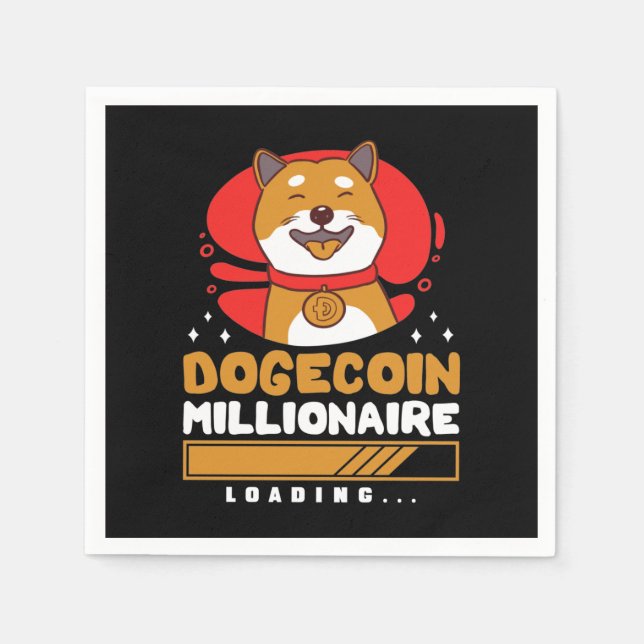 Guardanapo De Papel Carregamento do Crypto DogeCoin Millionaire (Frente)