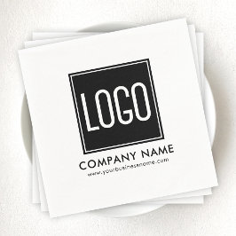 Guardanapo De Papel Carregue o logotipo e os detalhes da empresa