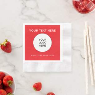 Guardanapo De Papel Carregue seu próprio logotipo Natal Codinho Vermel