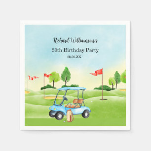 Guardanapo De Papel Carrinho de Golfe Personalizado para Aniversário d