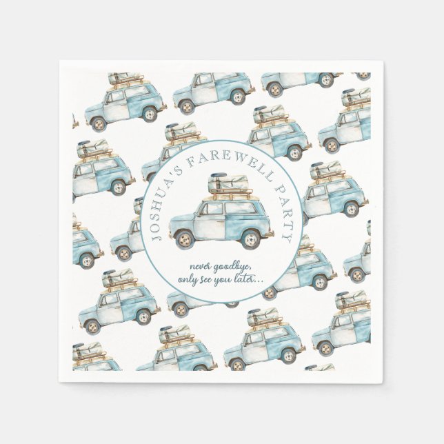 Guardanapo De Papel Carro Formando De Despedida De Festa (Frente)