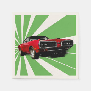 Guardanapo De Papel Carro Muscular Vermelho
