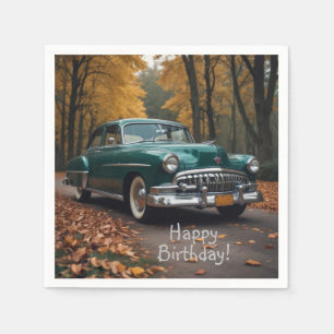 Guardanapo De Papel Carro Verde Antiquado