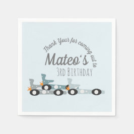 Guardanapo De Papel Carros Retro Rumores Estrelas Lua Terceiro Anivers