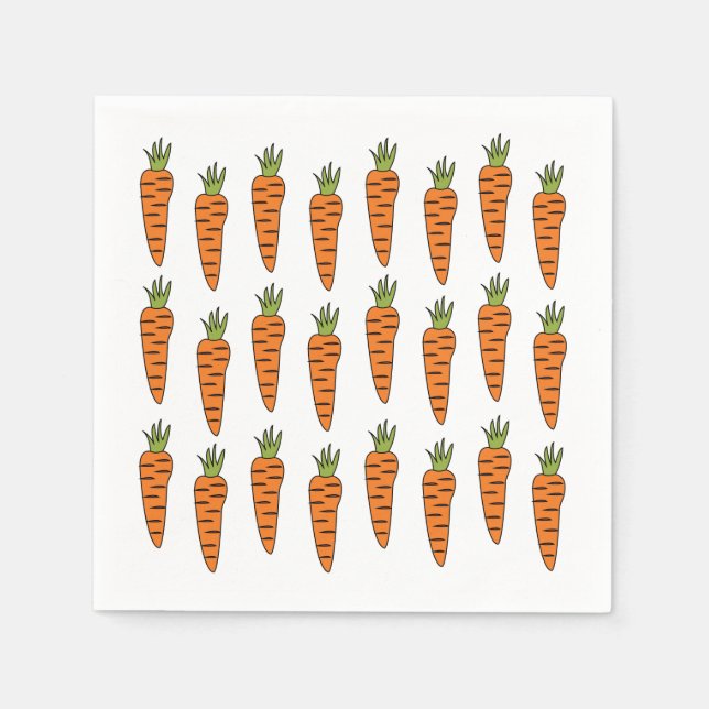 Guardanapo De Papel Carrot Comida Veggie Party (Frente)