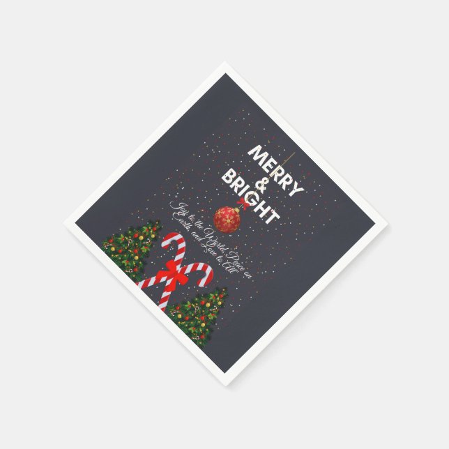 Guardanapo De Papel "Cartão de Natal Feliz e alegre" (Canto)