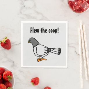 Guardanapo De Papel Cartão Postal de Novo Endereço com Pombo Cinza Div