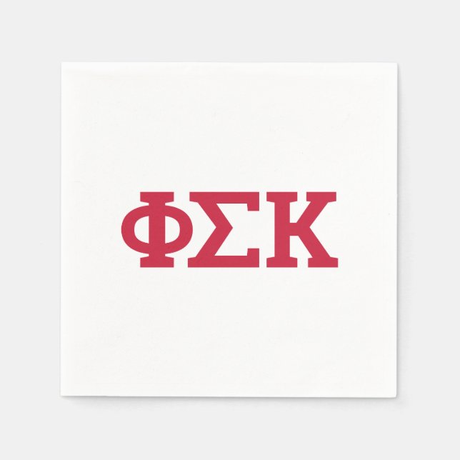 Guardanapo De Papel Cartas Phi Sigma Kappa (Frente)