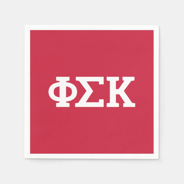 Guardanapo De Papel Cartas Phi Sigma Kappa (Frente)