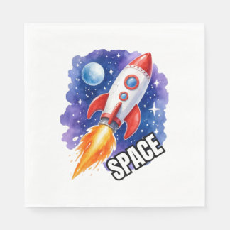 Guardanapo De Papel Cartaz de Aventura Espacial | Aventura Espera Entr