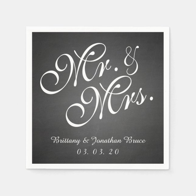 Guardanapo De Papel Cartaz Sr. Rustic Wedding Paper Napkins (Frente)